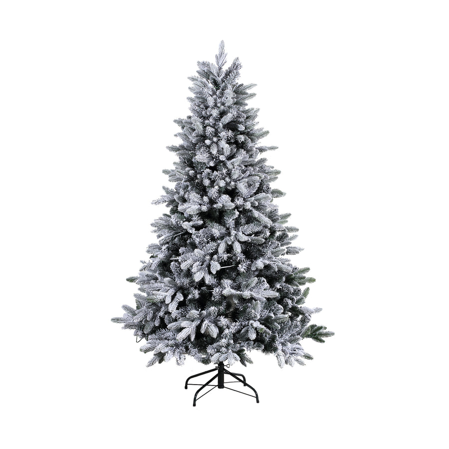 Kasiey white snow-dusted Christmas tree, medium