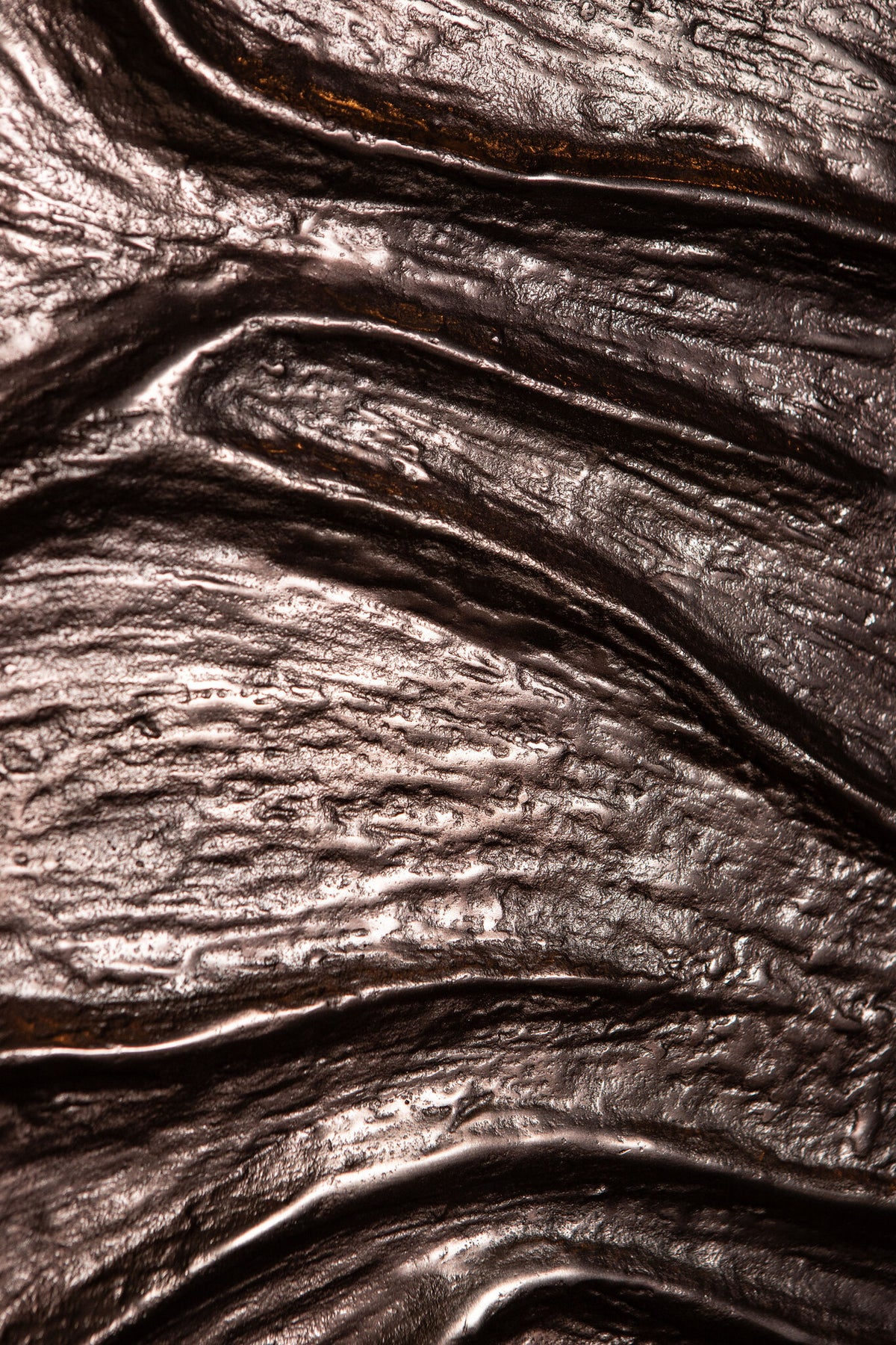 Samraj bronze cast aluminium wall panel with wave relief