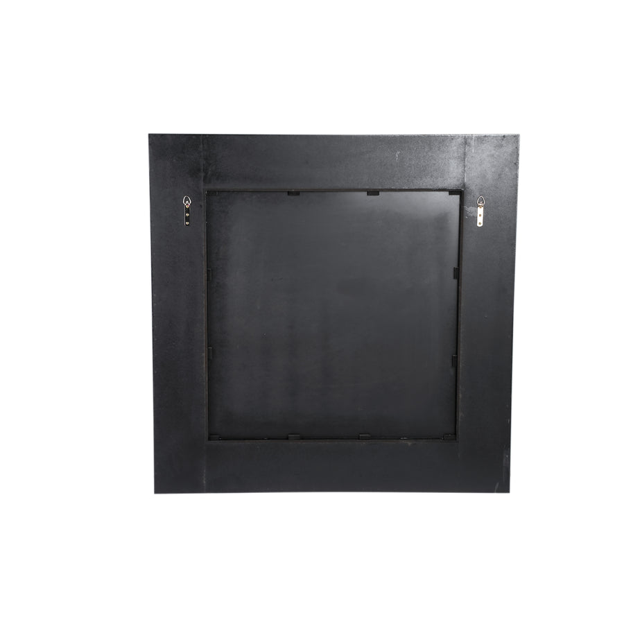 Gezzy natural wood veneer mirror with curl frame, square