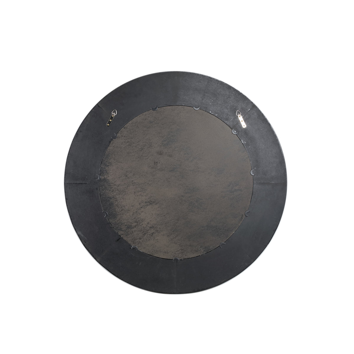 Gezzy natural wood veneer mirror with thick round frame