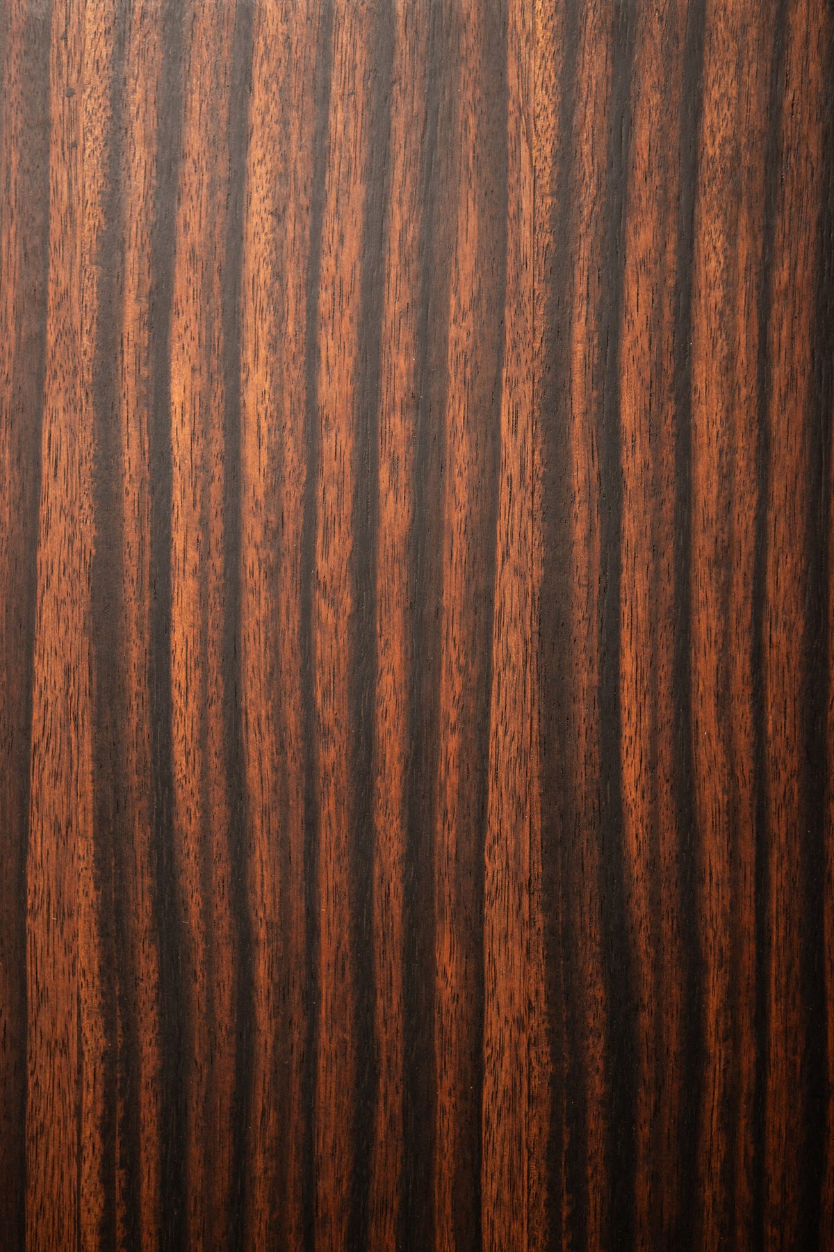 Tiess brown wooden veneer open pedestals, set of two