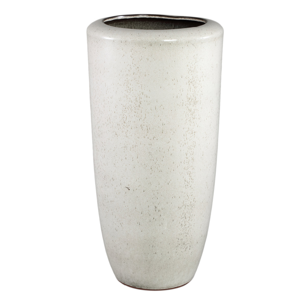 Kyleigh beige smooth ceramic planter, extra large