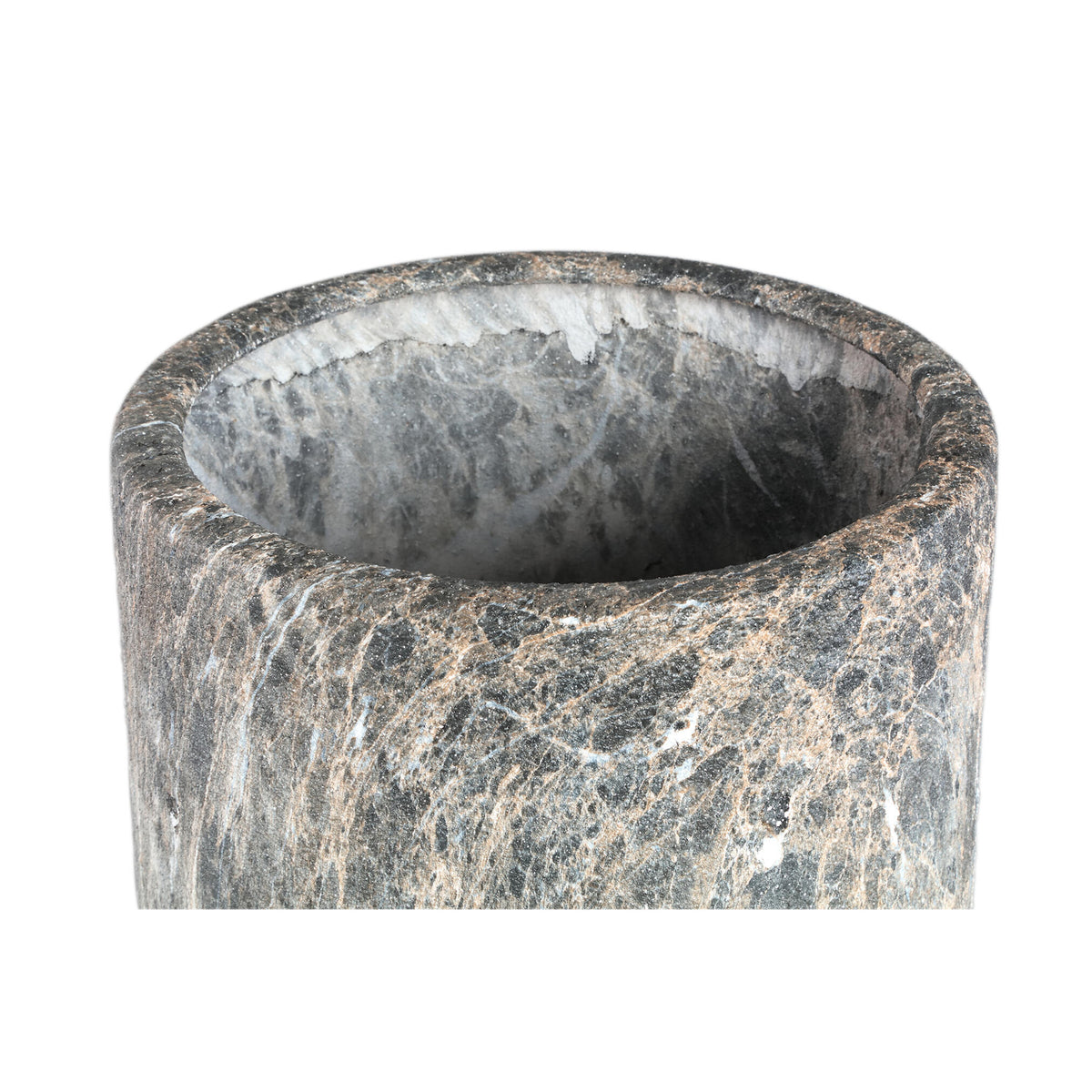 Miah grey marble-look ceramic planters, set of 2