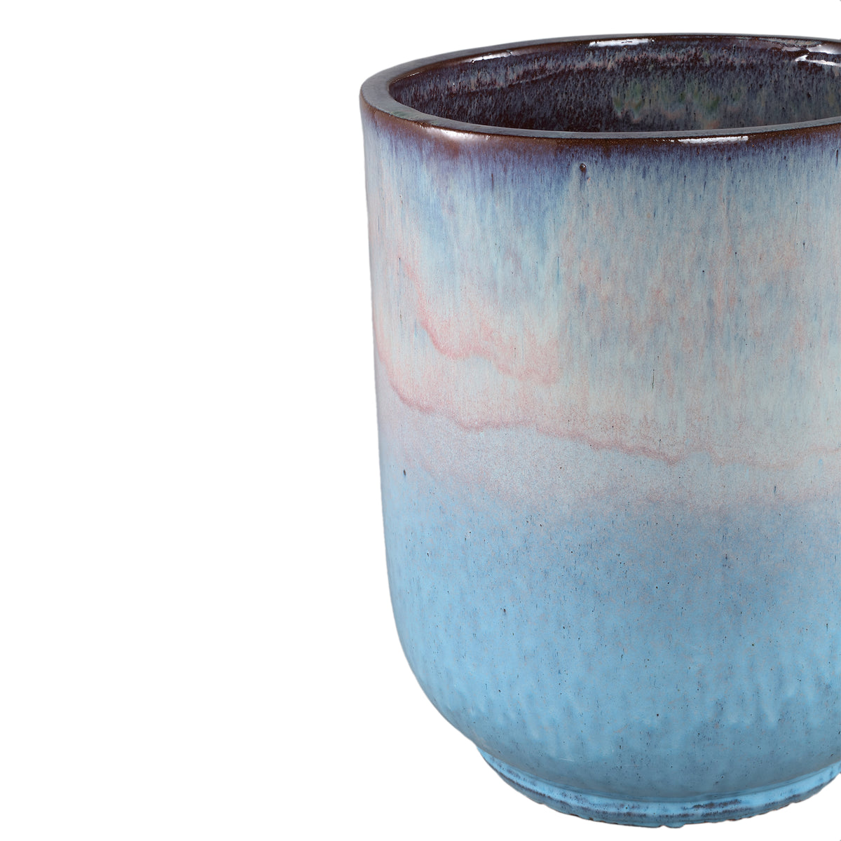 Rozay baby blue ceramic planters, set of three
