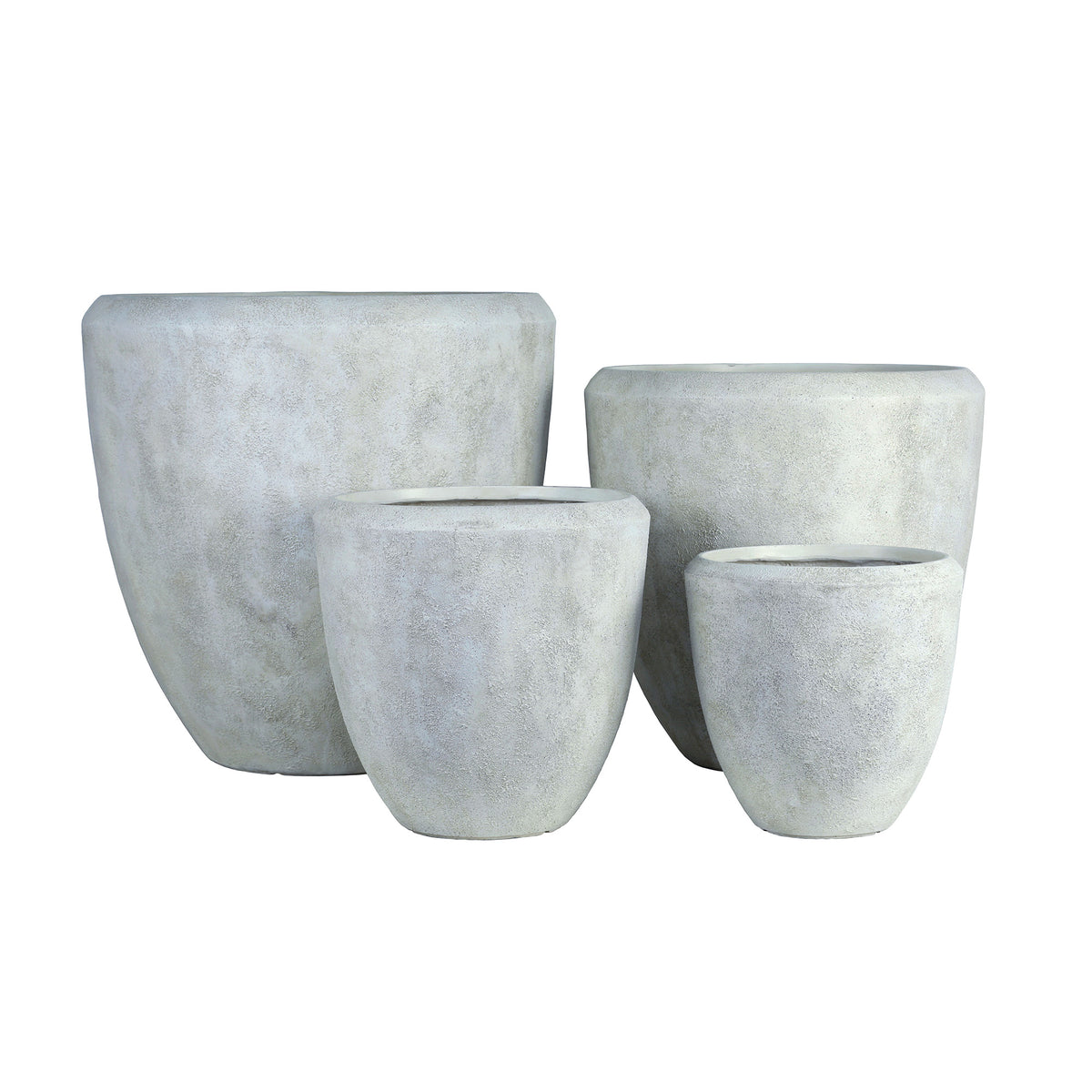 Dashima cream GRC bombay planters, set of four