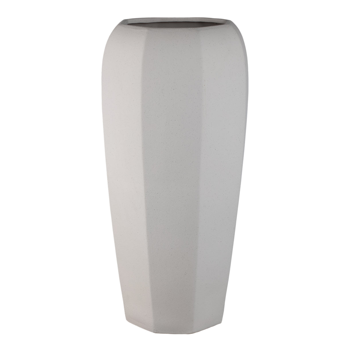 Myrick cream octagon stoneware planter, extra large