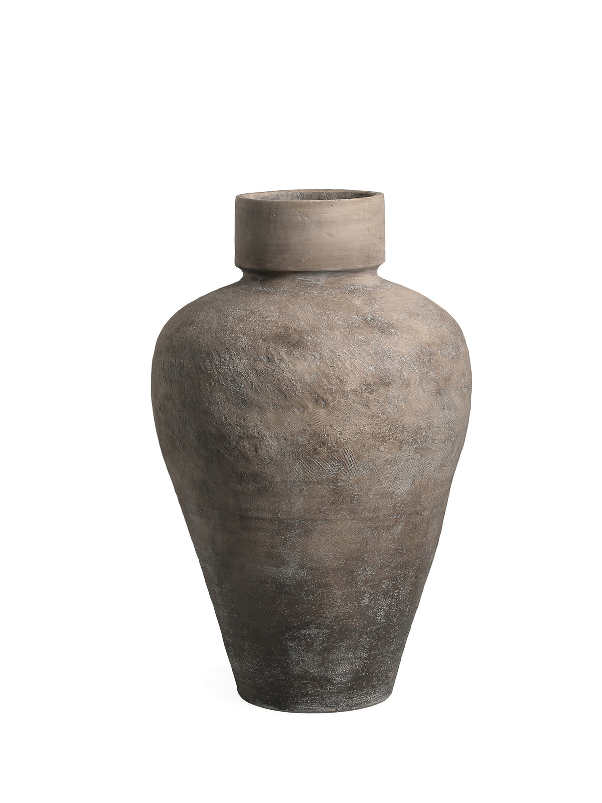 Michle beige fibre cement vintage jar planter, large