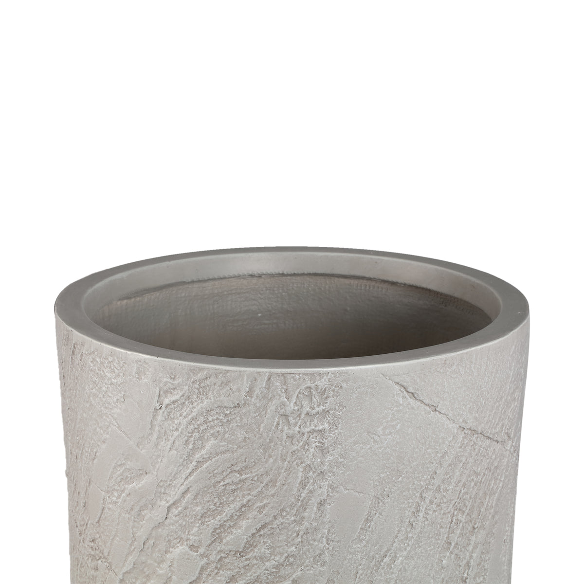 Berwin beige fibre cement-effect rock planters, set of three