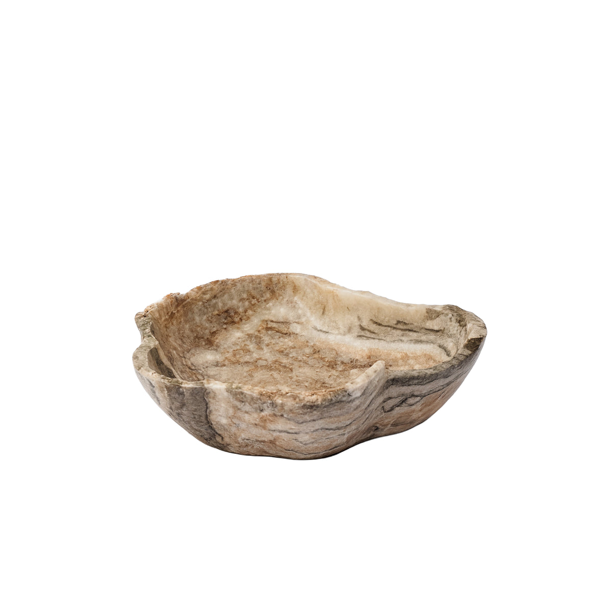 Brooker natural onyx wavy shaped bowl