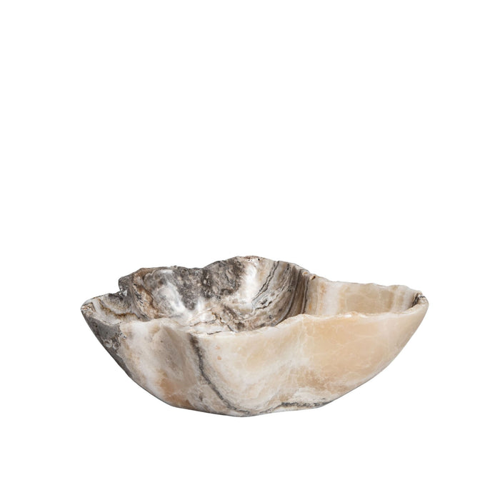 Brooker natural onyx wavy shaped bowl