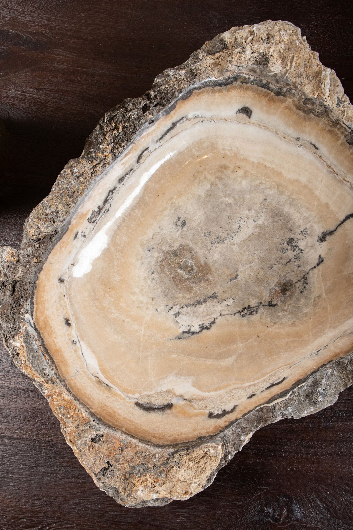 Keller natural onyx bowl with thick border