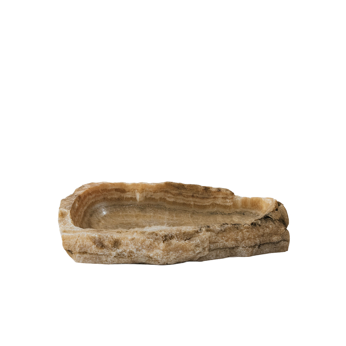 Keller natural onyx bowl with thick border