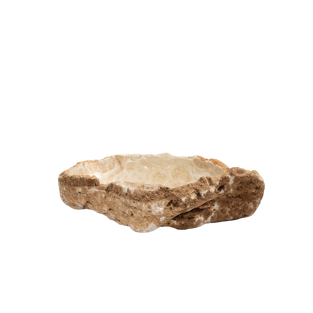 Keller natural onyx bowl with thick border