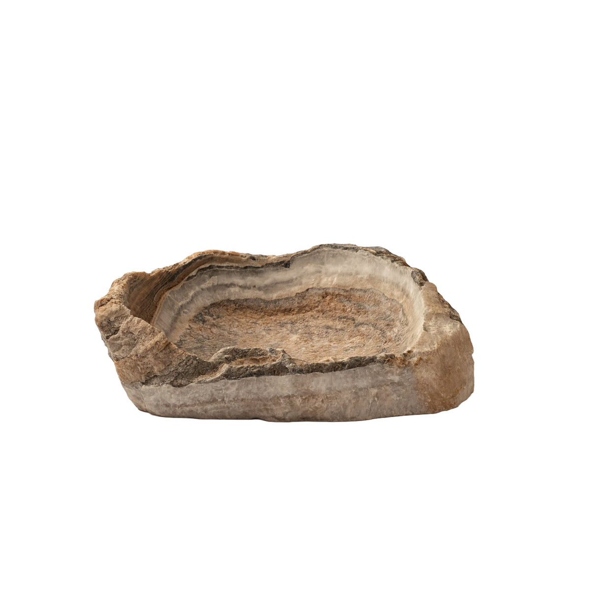 Keller natural onyx bowl with thick border