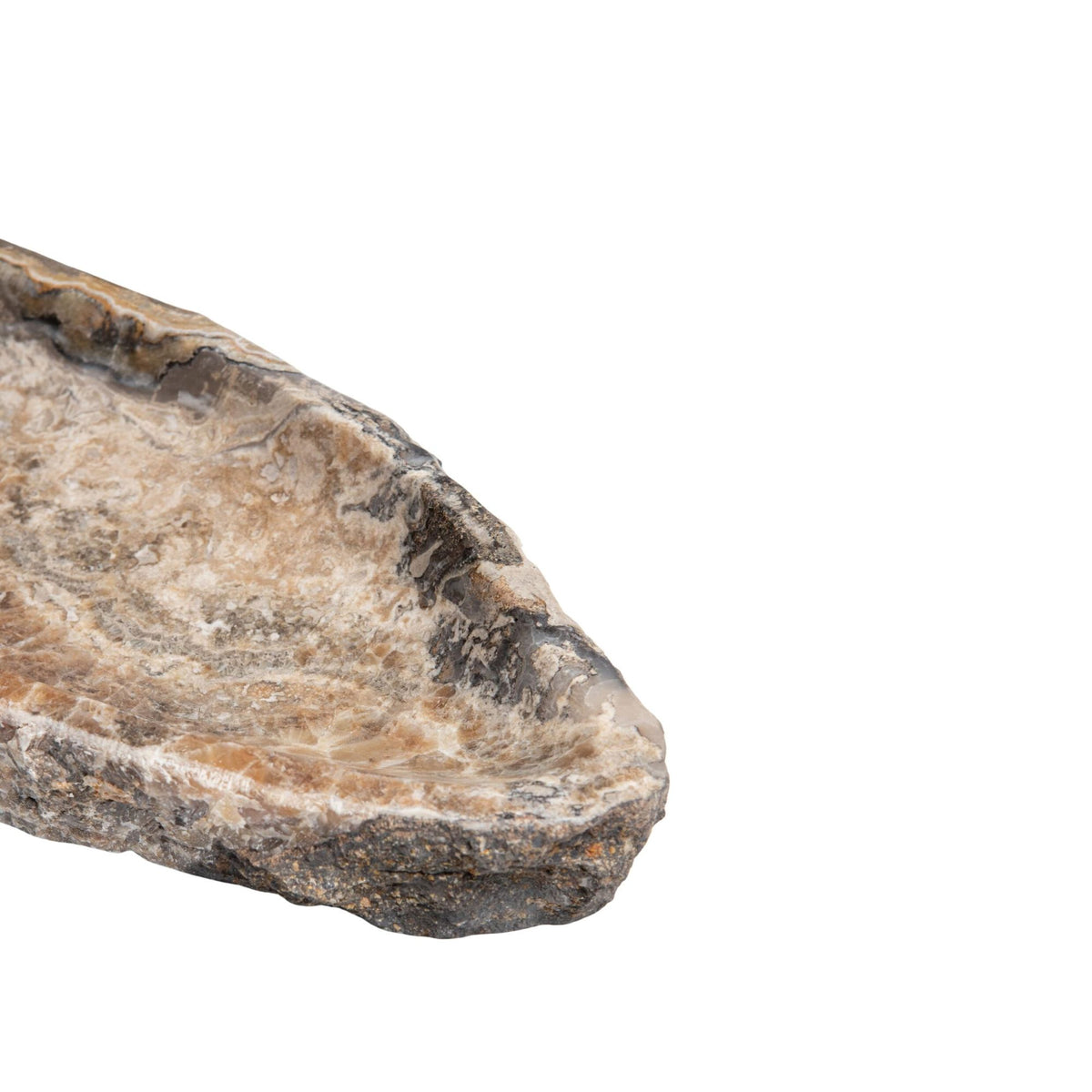 Megon natural onyx oval shaped bowl