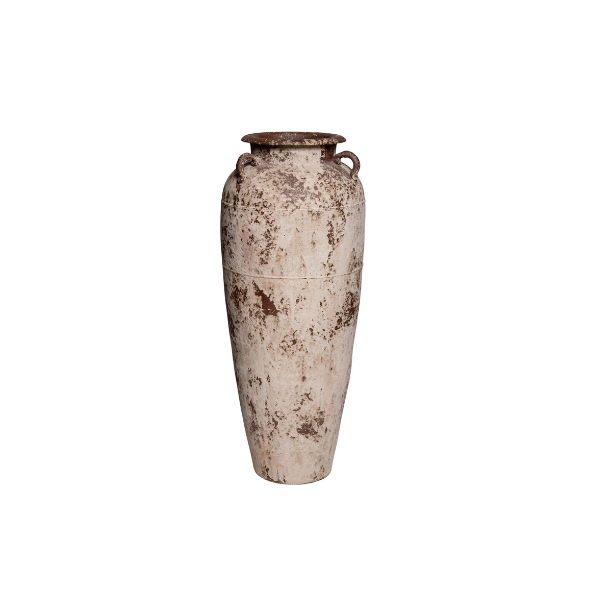 Robena beige ceramic antique jar planter, medium