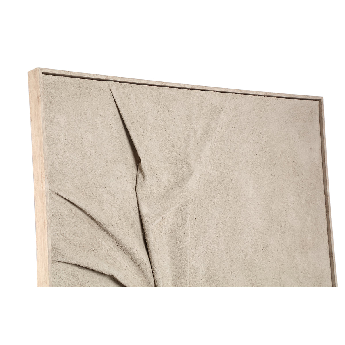 Dizze sand framed textile wave canvas wall panel, small