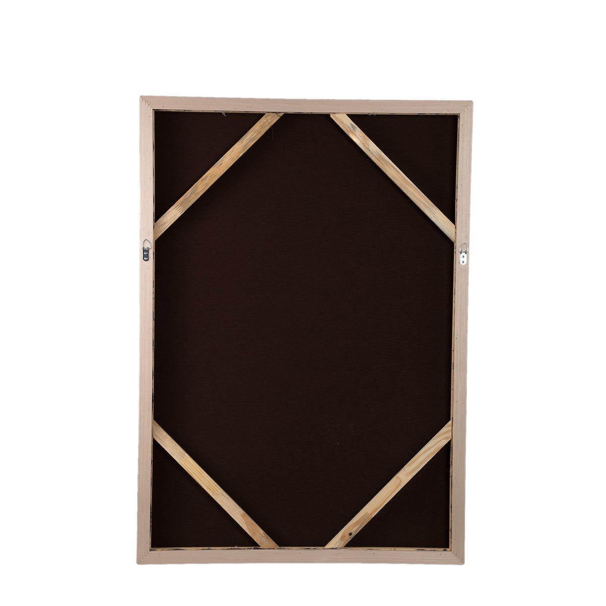 Lorinde dark brown floral canvas wall panel