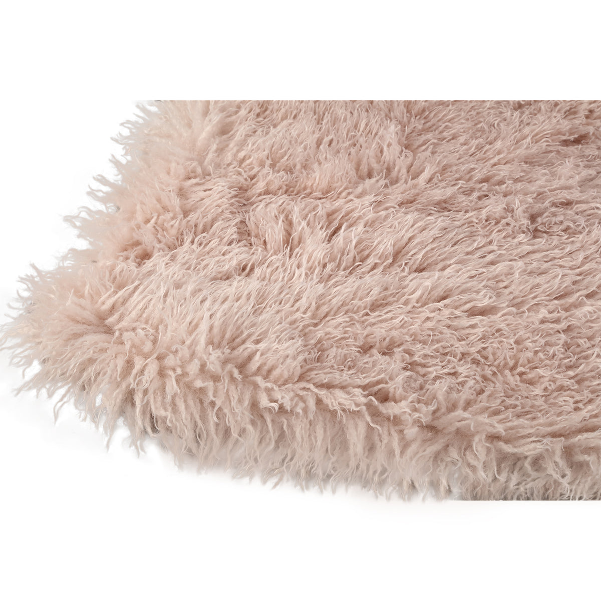 Rexx beige faux sheepskin throw, large