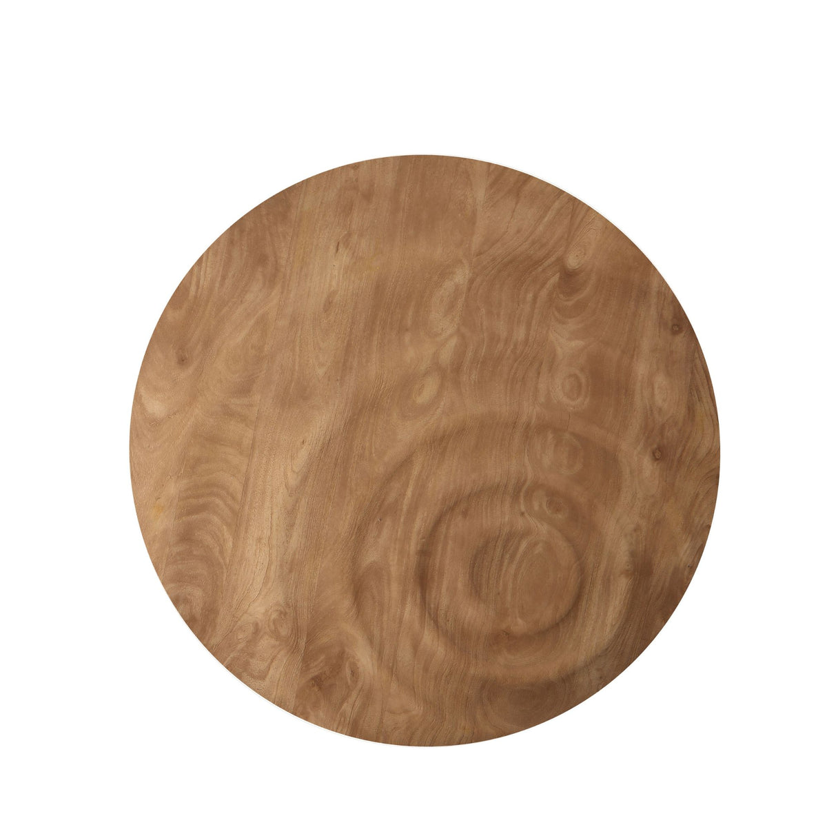 Mattin light brown mango wood round wall panel, small
