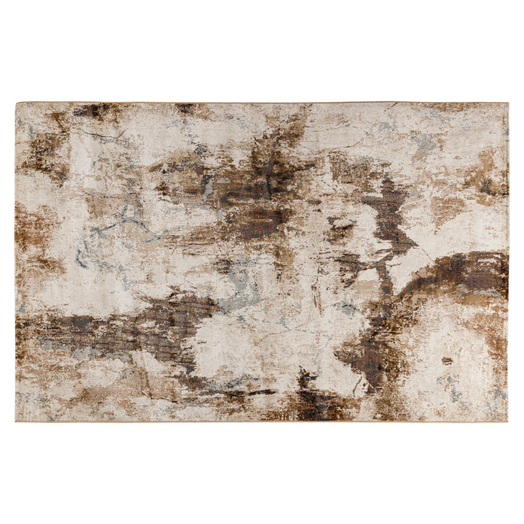 Mirle dark brown antique-style rectangular rug, large