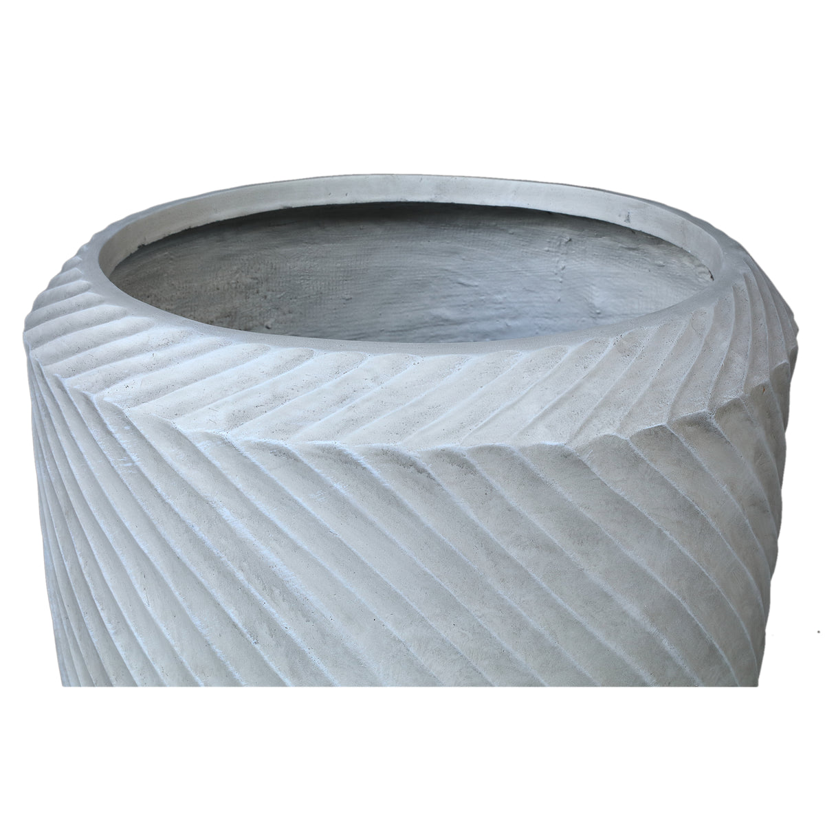 Nikol beige GRC wave pattern planter, tall