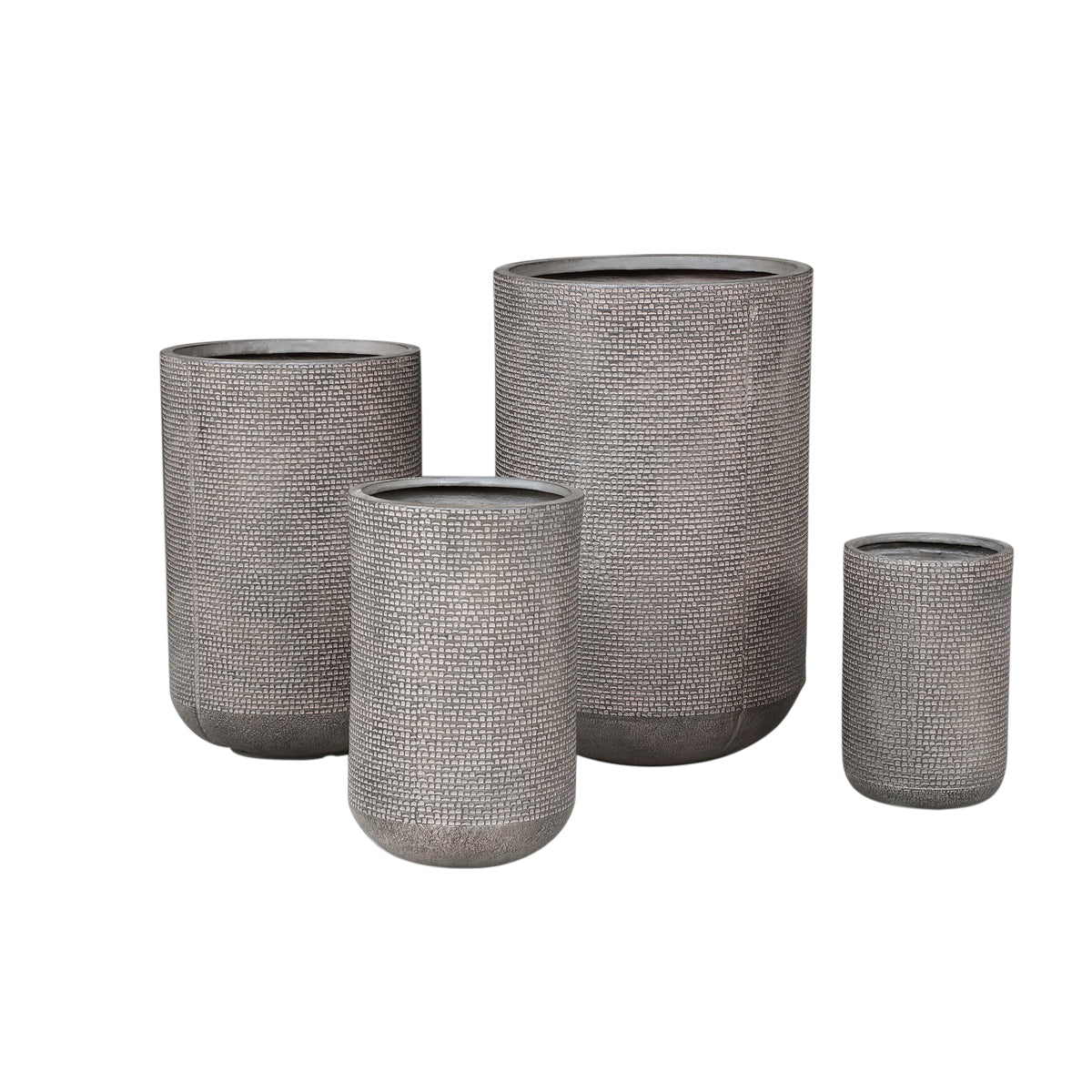 Rylon brown GRC patterned planter, tall