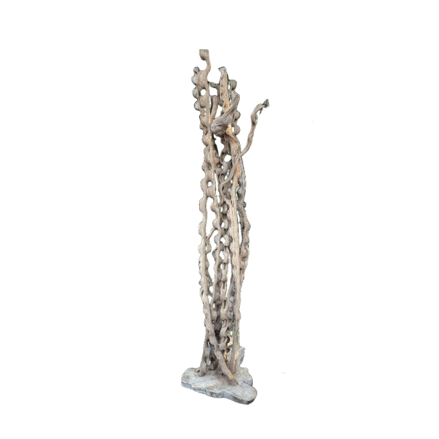 Ridde natural organic wood snake sculpture