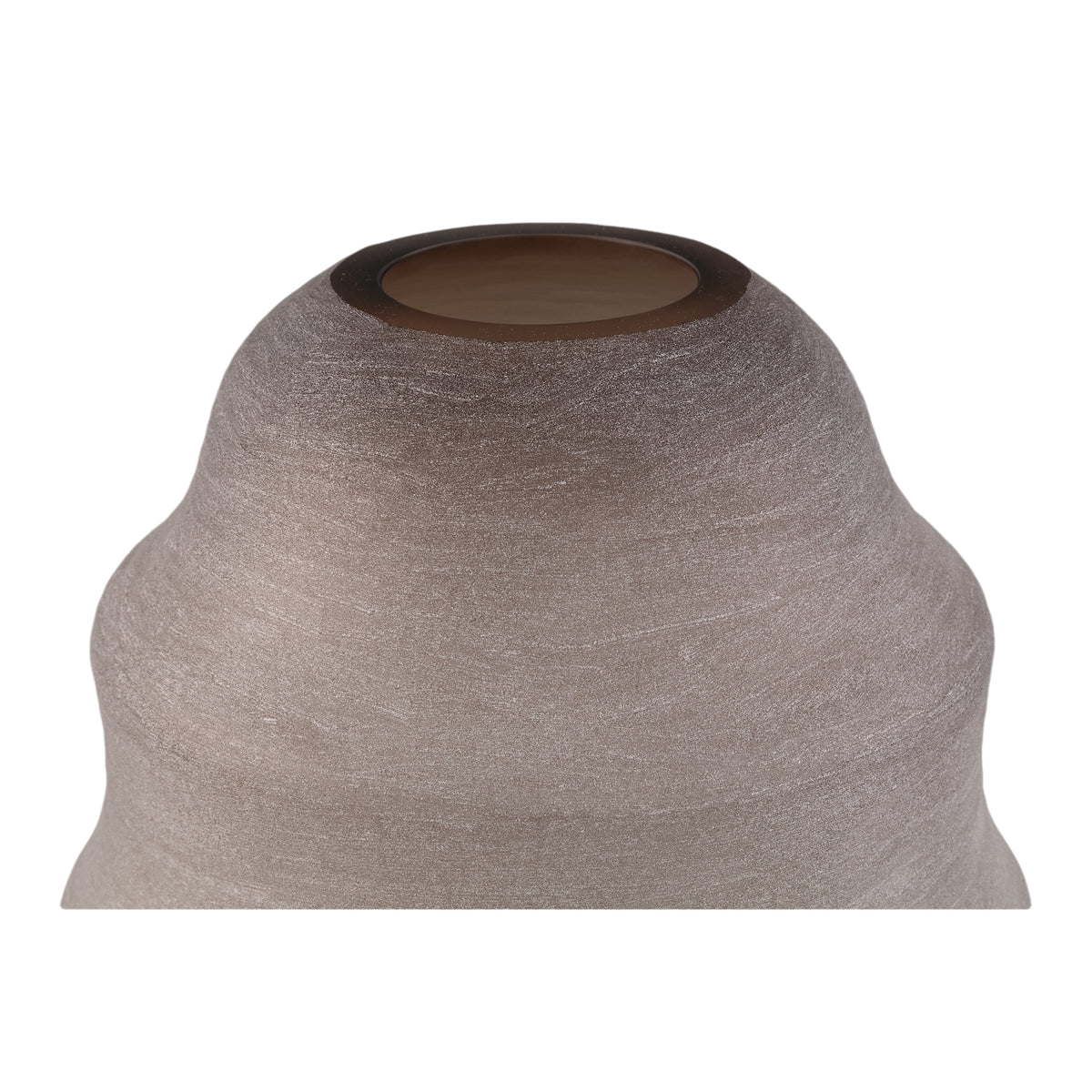Elladie beige layered glass vase, tall