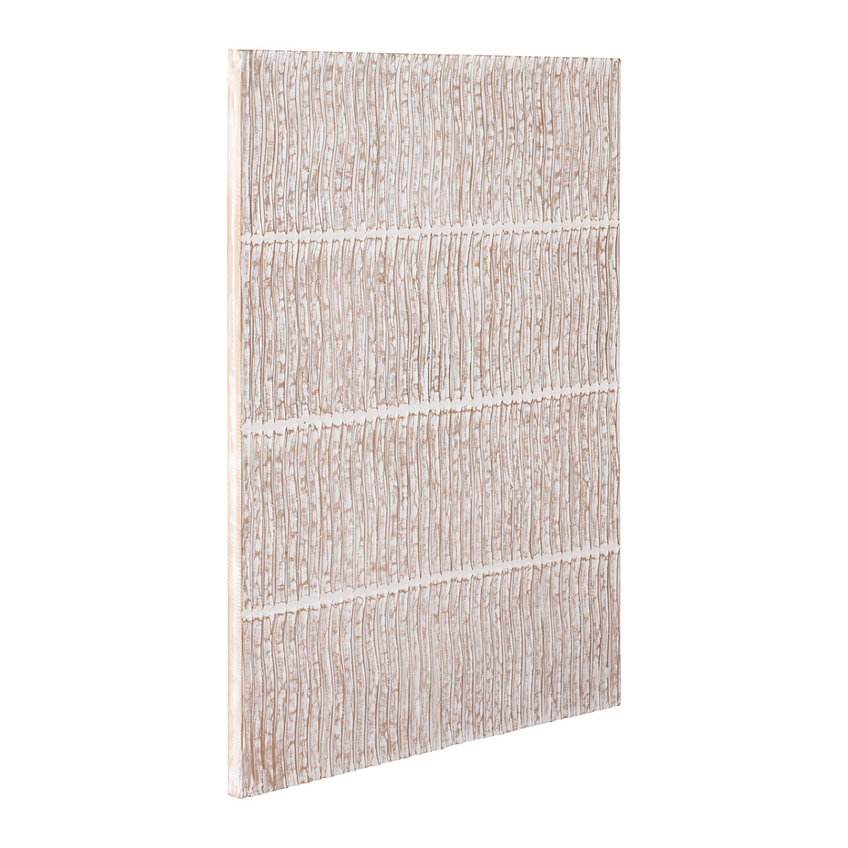 Seline white wavy stripe wall panel, small