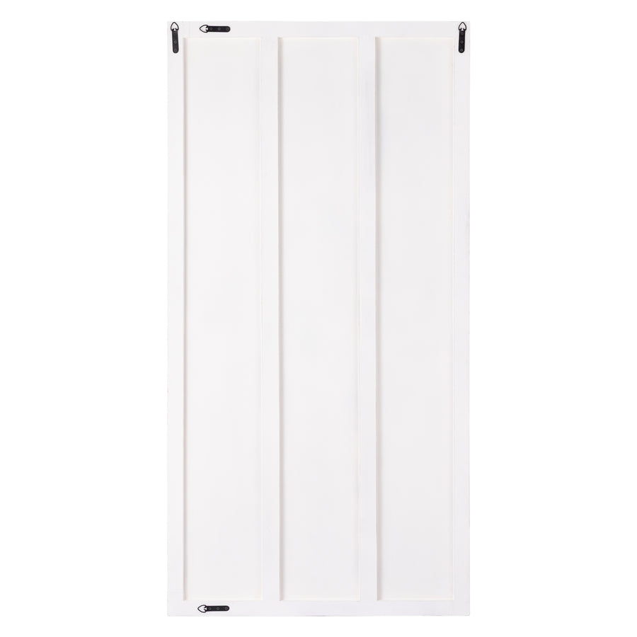 Seline white wavy stripe wall panel, large