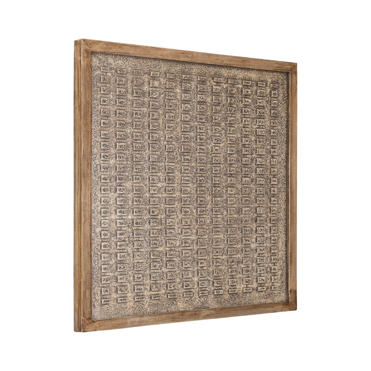 Sierre bronze framed wall panel with glass detail, small