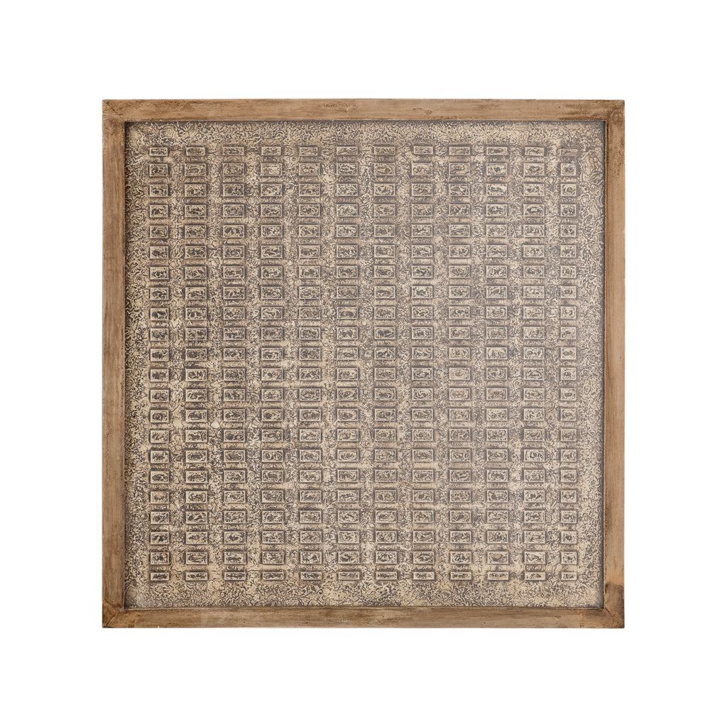 Sierre bronze framed wall panel with glass detail, small