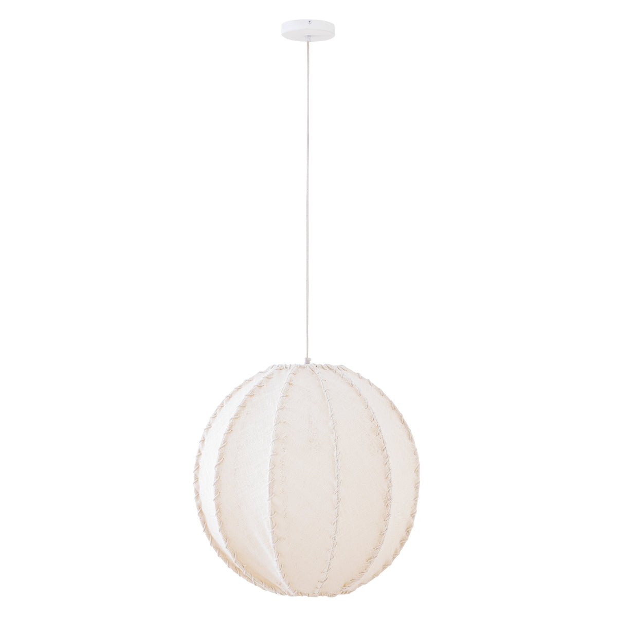 Myka cream jute ball pendant light large