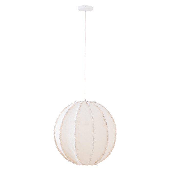 Myka cream jute ball pendant light large