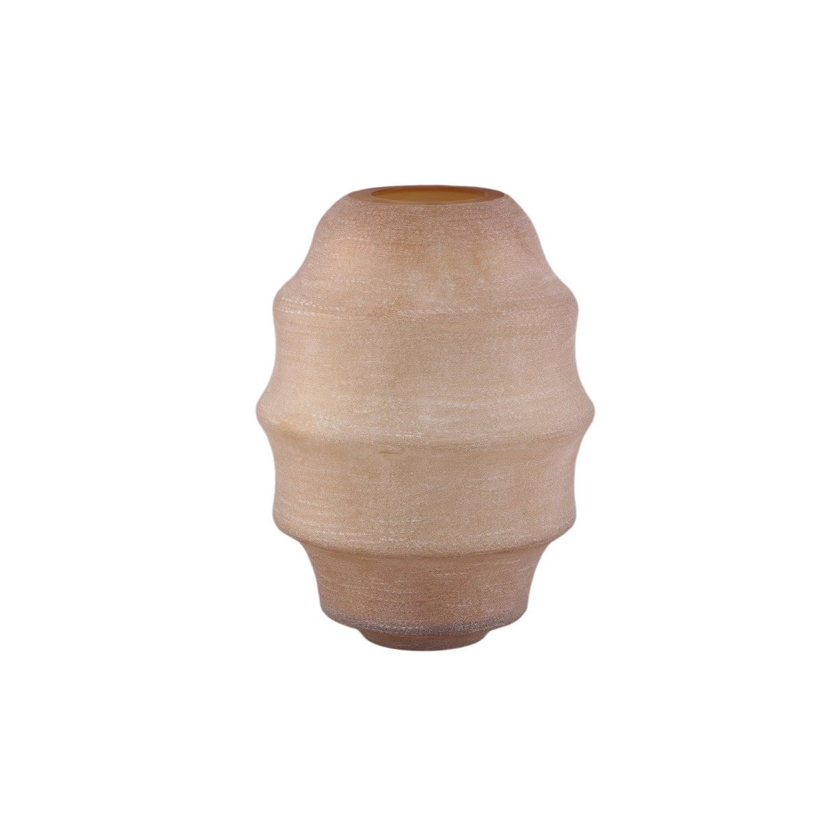 Elladie amber layered glass vase, tall