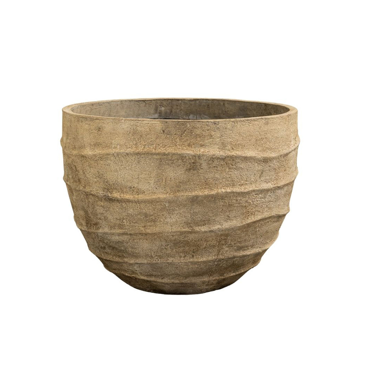 Ravi beige wavy pattern planter