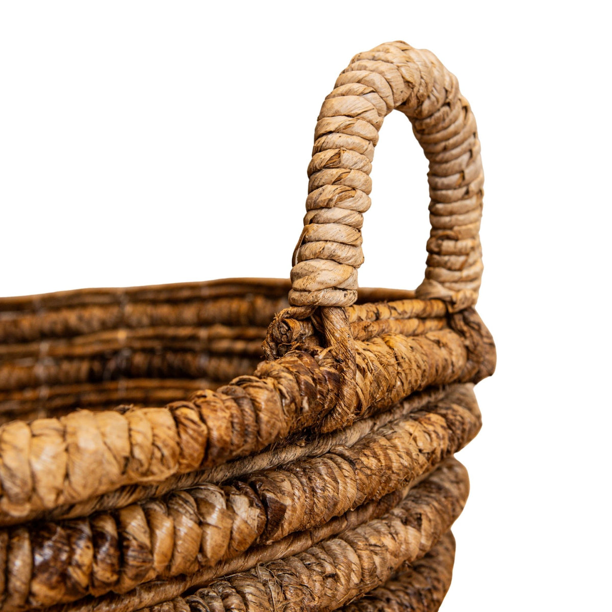 Almir natural seagrass round baskets, set of three