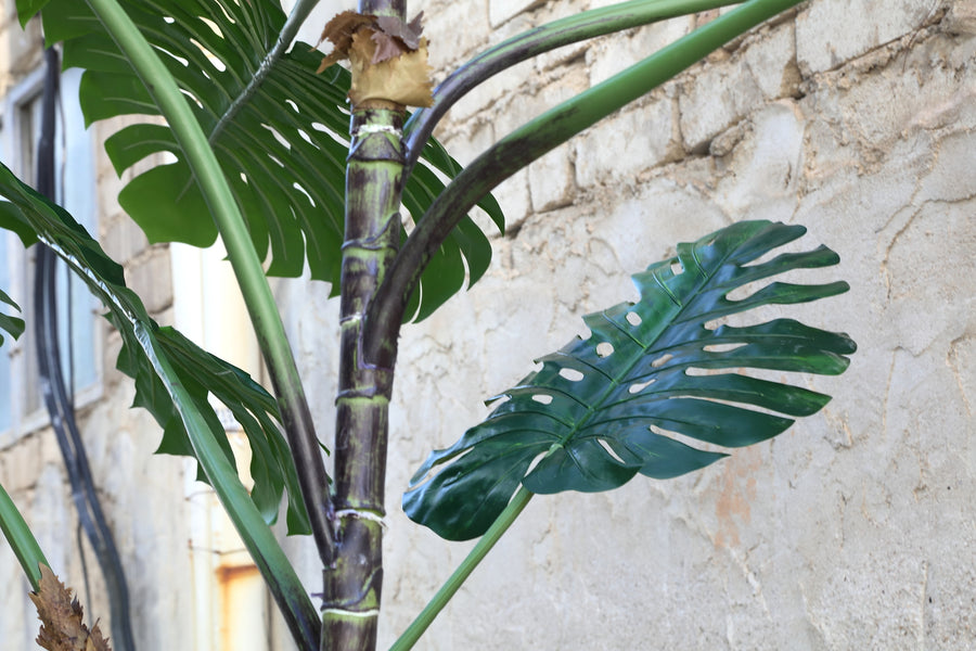 Faux monstera tree, large