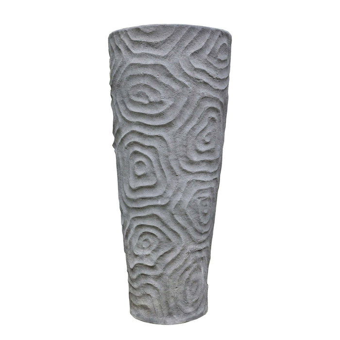 Beth grey organic pattern planter, extra large