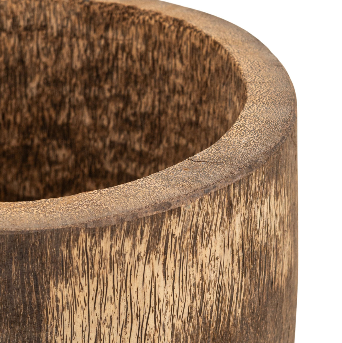 Jamez natural palm wood planter, extra small