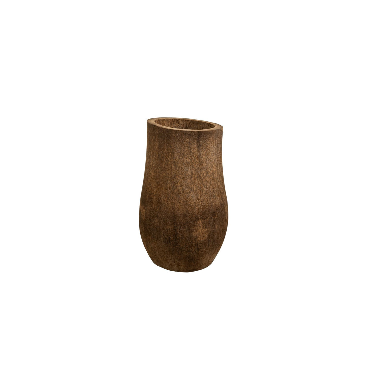 Jamez natural palm wood planter, small