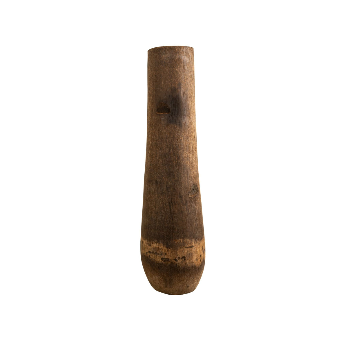 Jamez natural palm wood tall floor planter