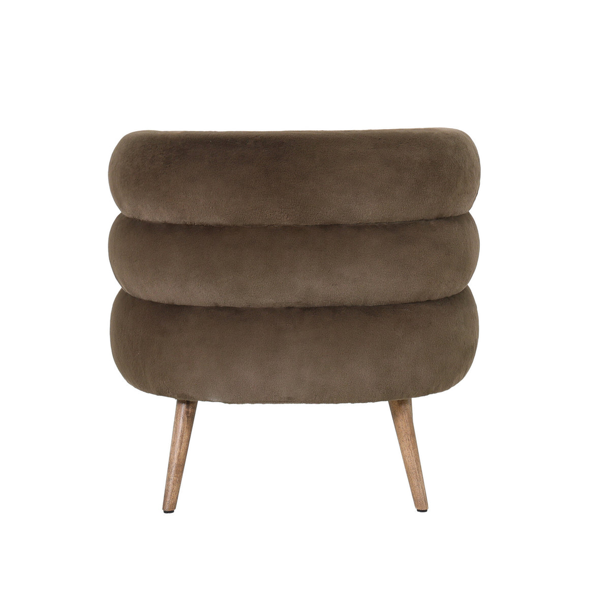 Nelly dark brown fabric fur armchair