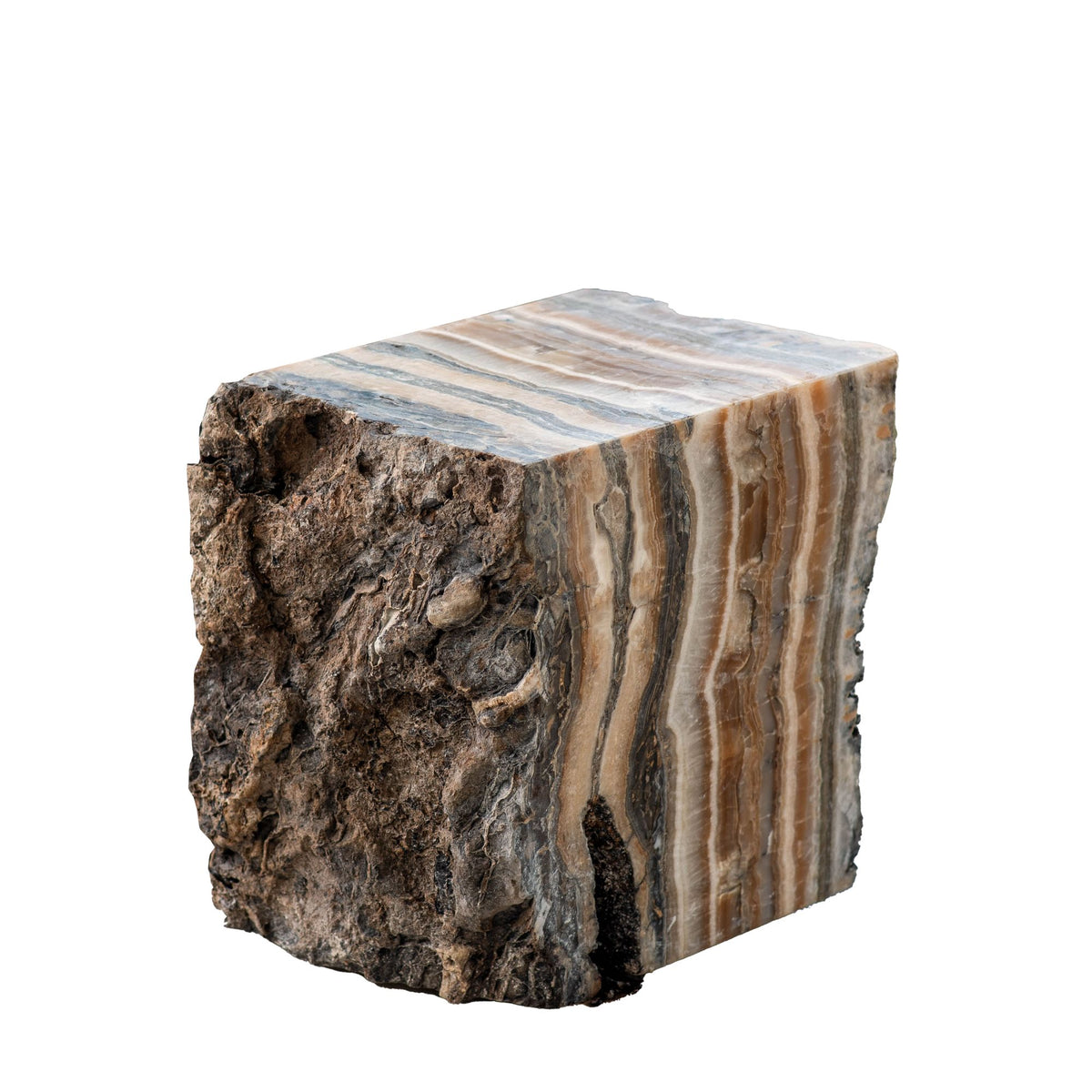 Keydan natural onyx pedestal with rough side