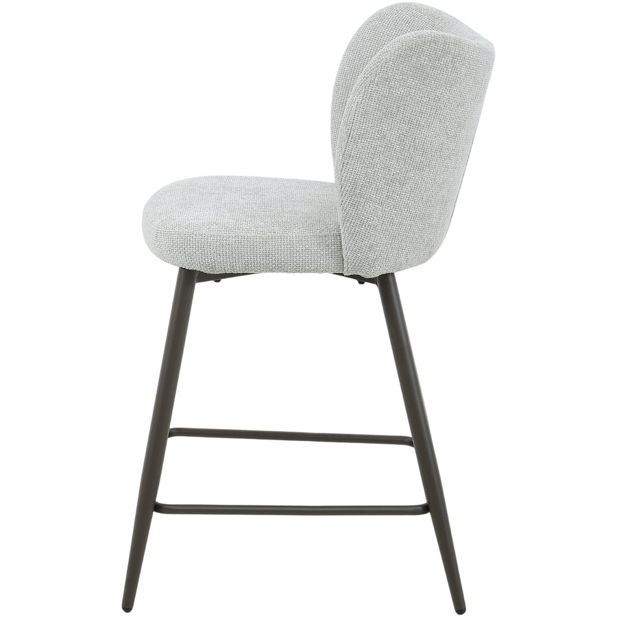Pebble cream upholstered bar stool