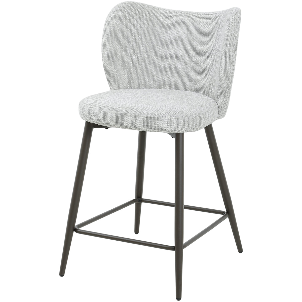 Pebble cream upholstered bar stool