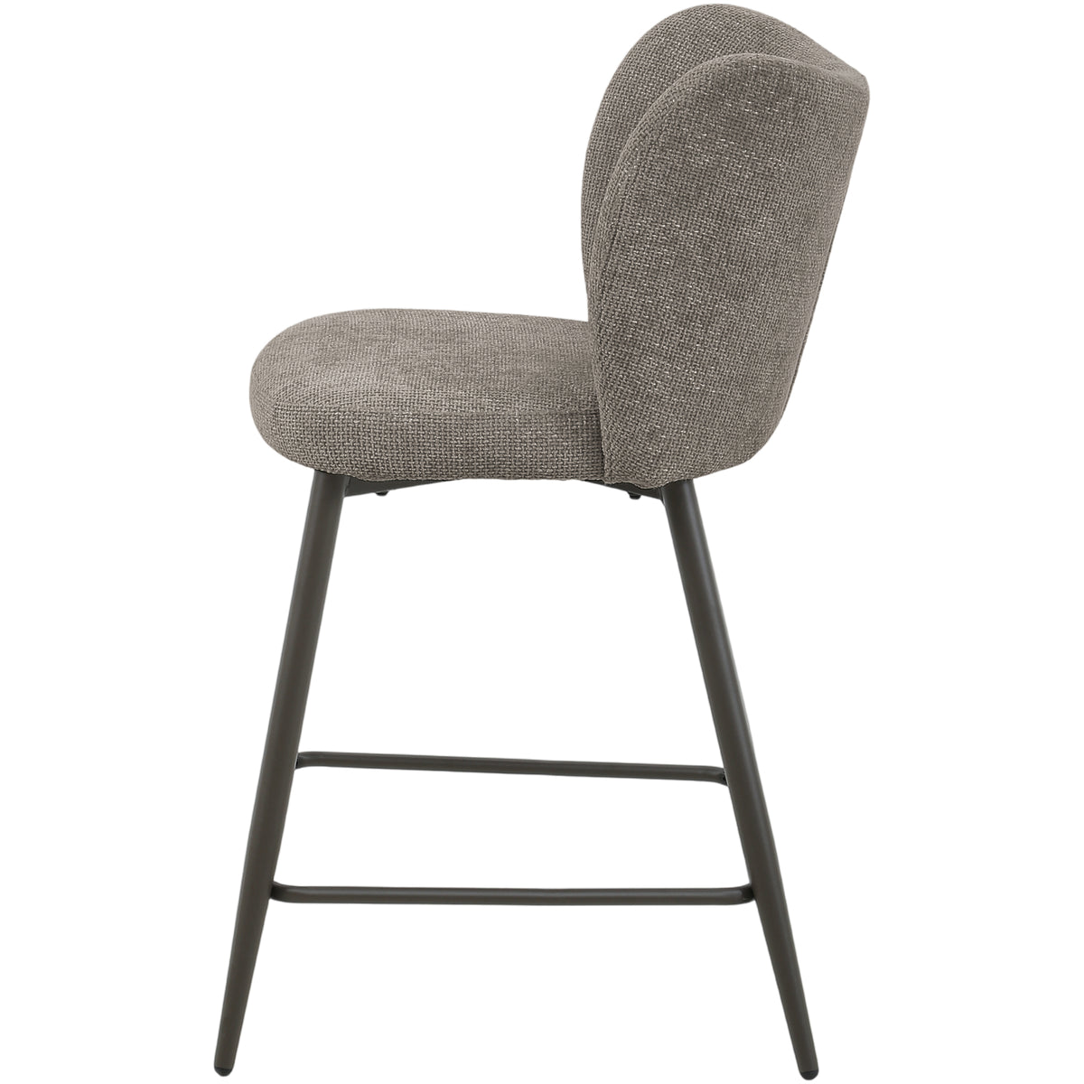 Pebble taupe upholstered bar stool
