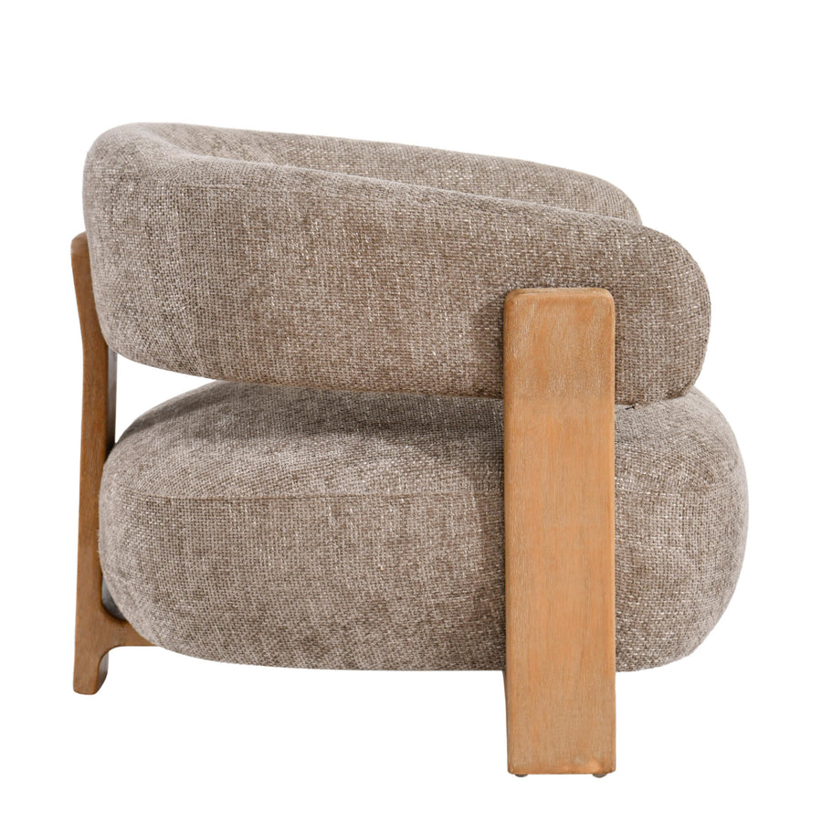Mire taupe upholstered armchair
