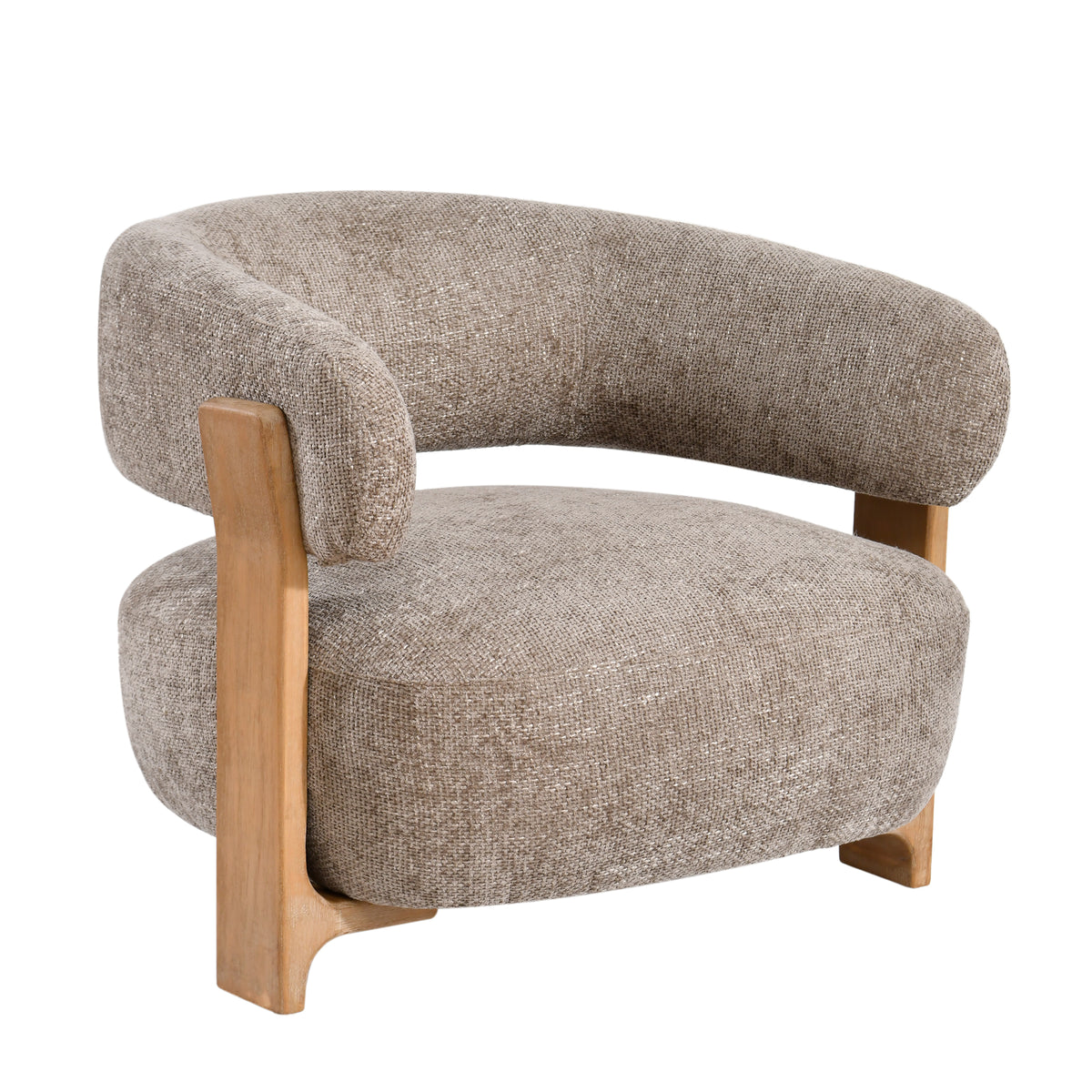 Mire taupe upholstered armchair
